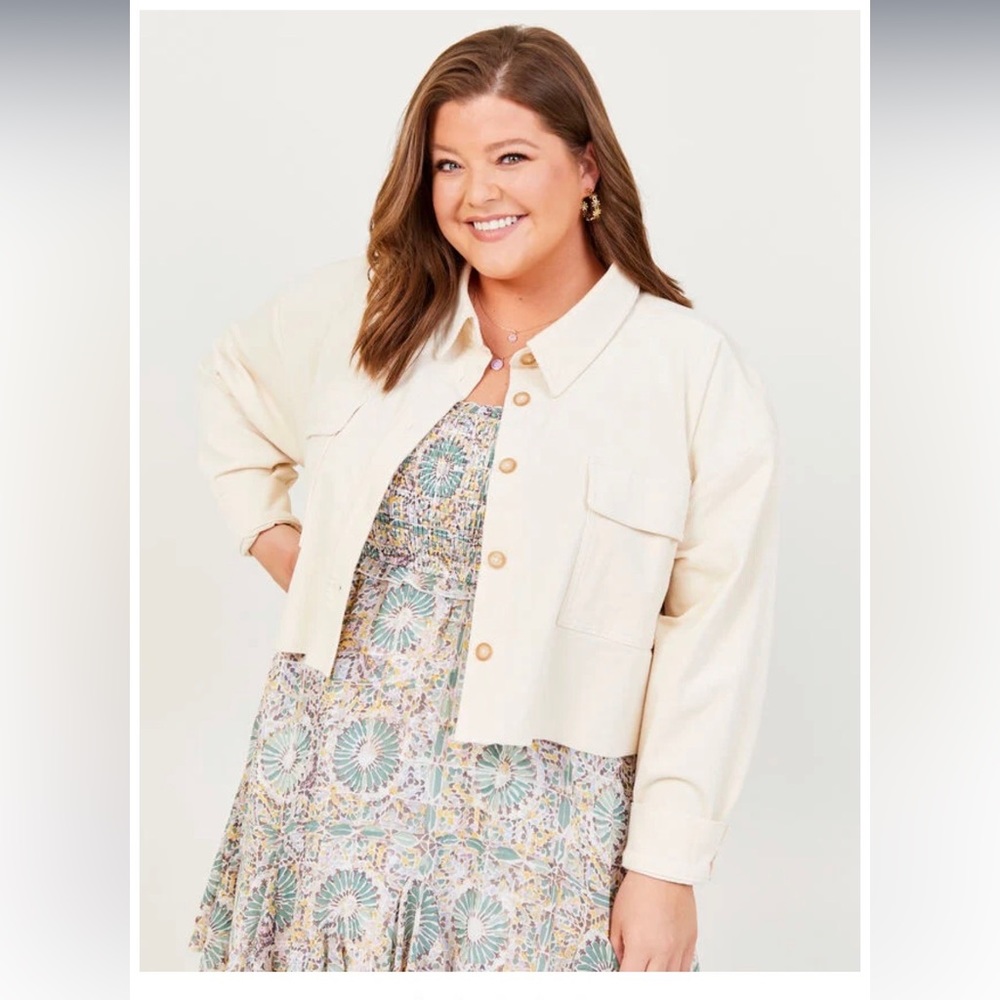 NWT Cropped Corduroy Jacket